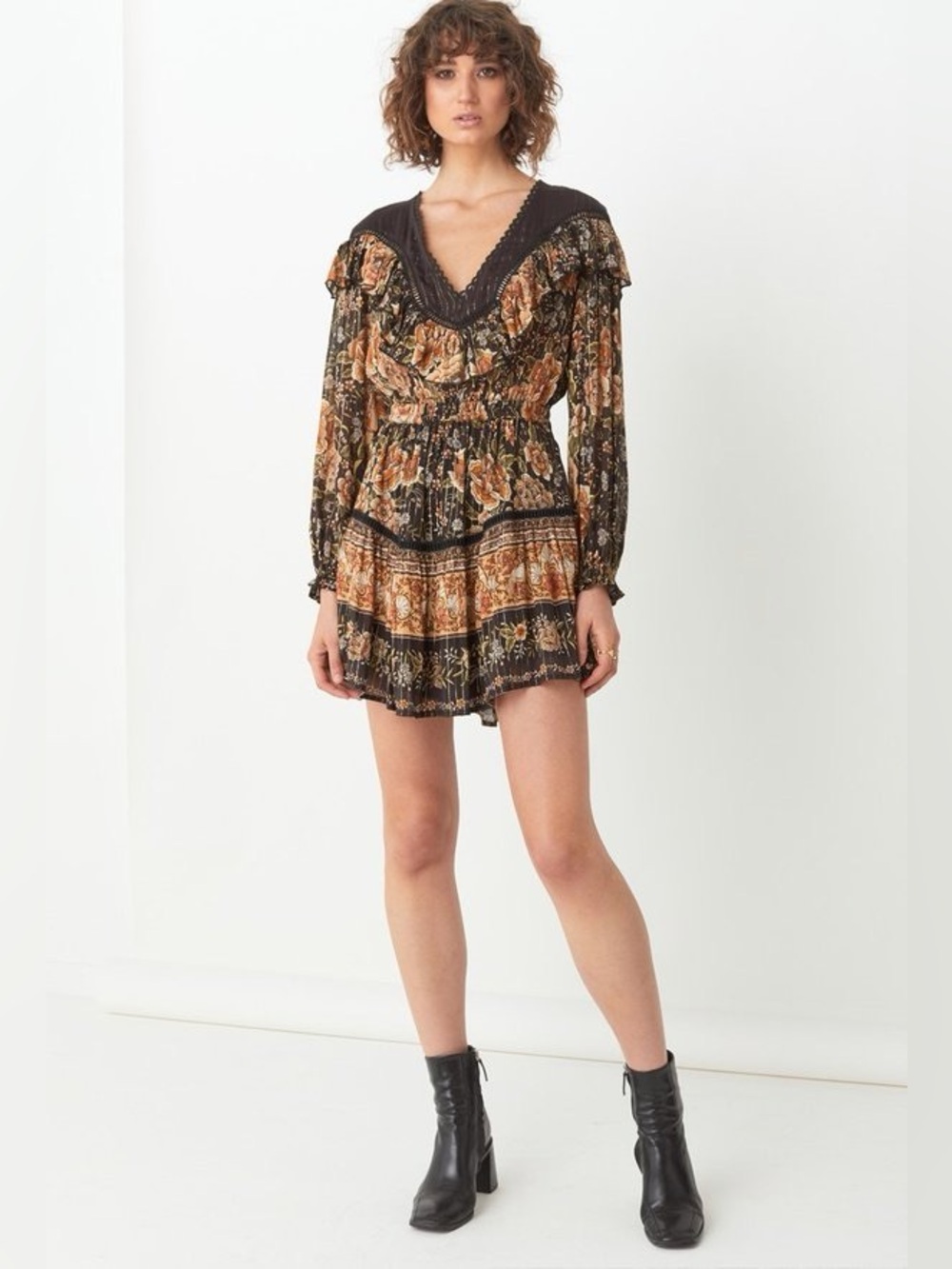 NWT Spell & The Gypsy Collective Mystic Mini Dress in Nightfall Size Small